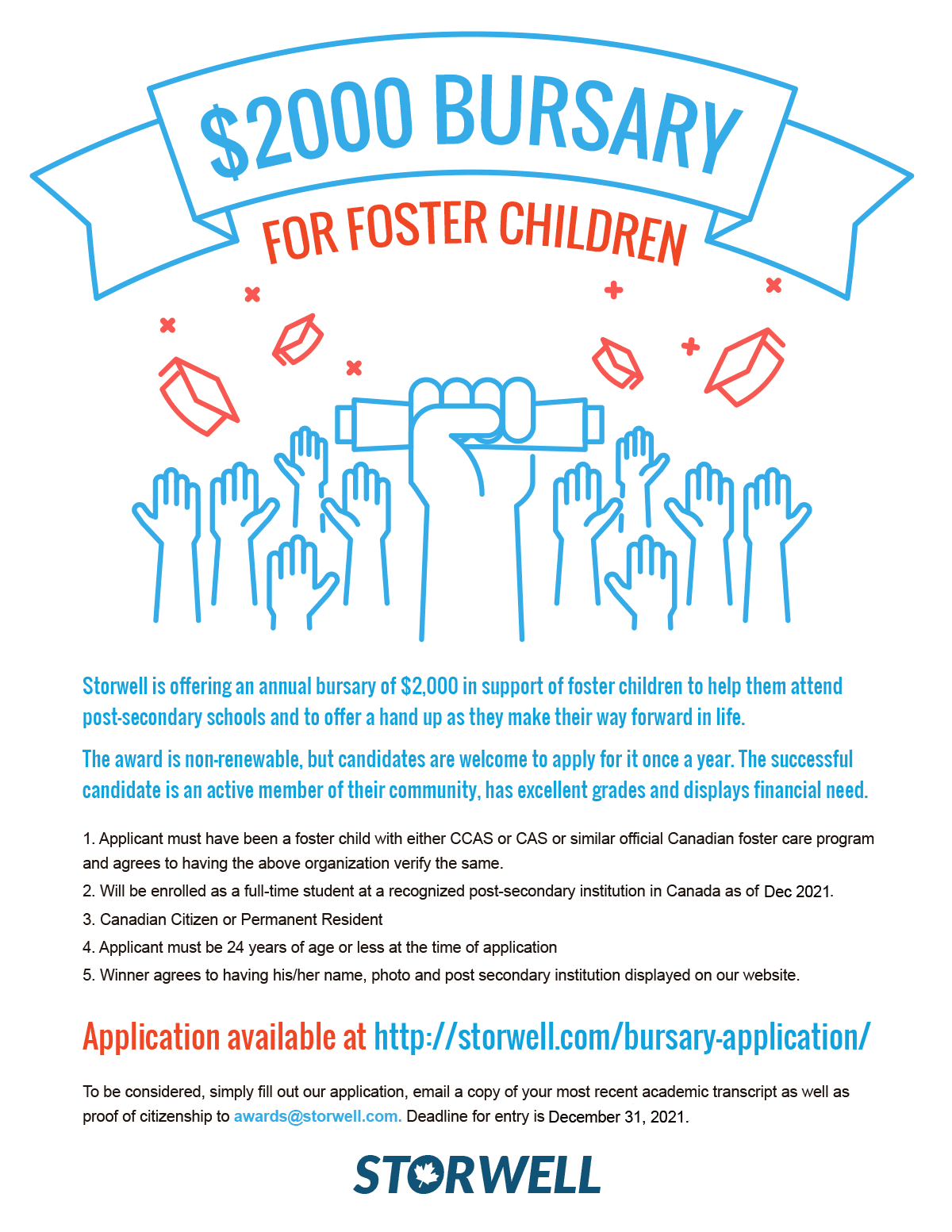 StorWell Foster Children Bursary Program